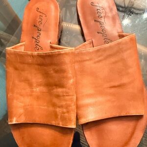 Free People Women's Brown Leather Sandals